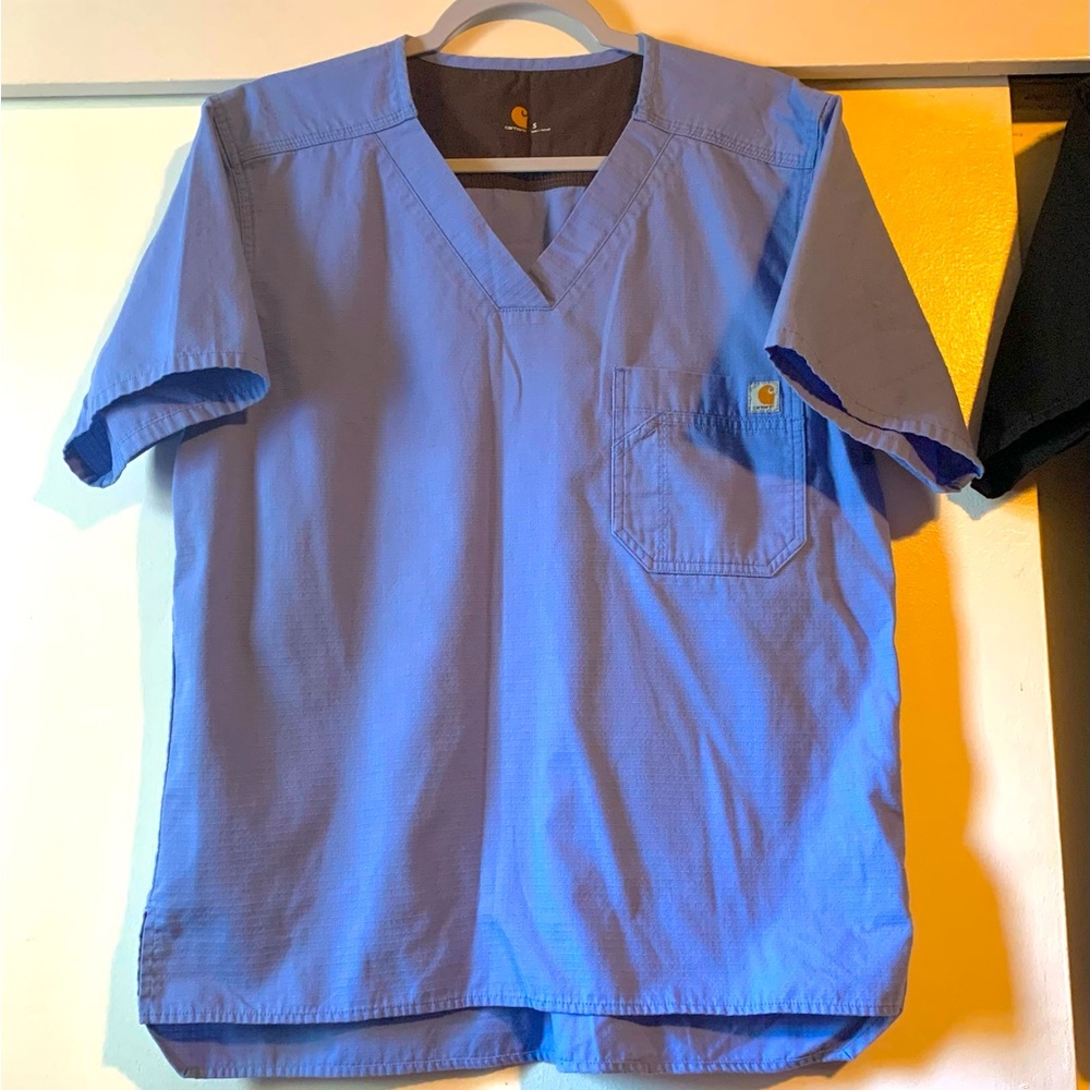 PAIR (2) Carhartt Ripstop Utility Scrub Top Shirts C15108 Men's Size small